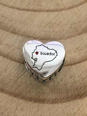 Pandora Ecuador Exclusive Travel Heart Charm Pendant, S925 Silver Jewelry